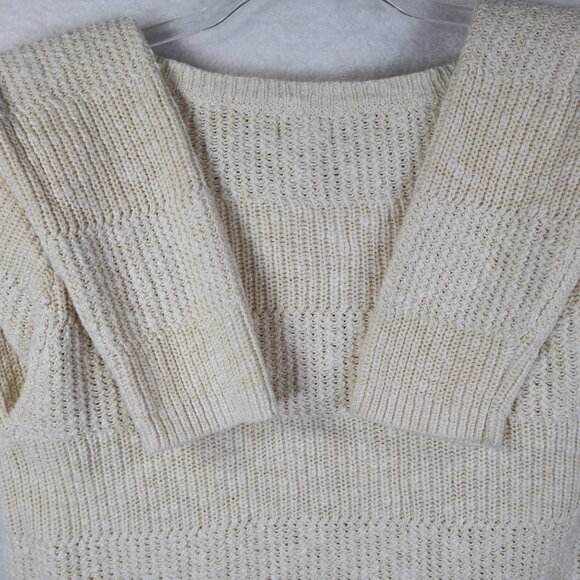 LL Bean Women's Knit Pullover Sweater 100% Cotton Scoop Neck Large - Picture 5 of 8